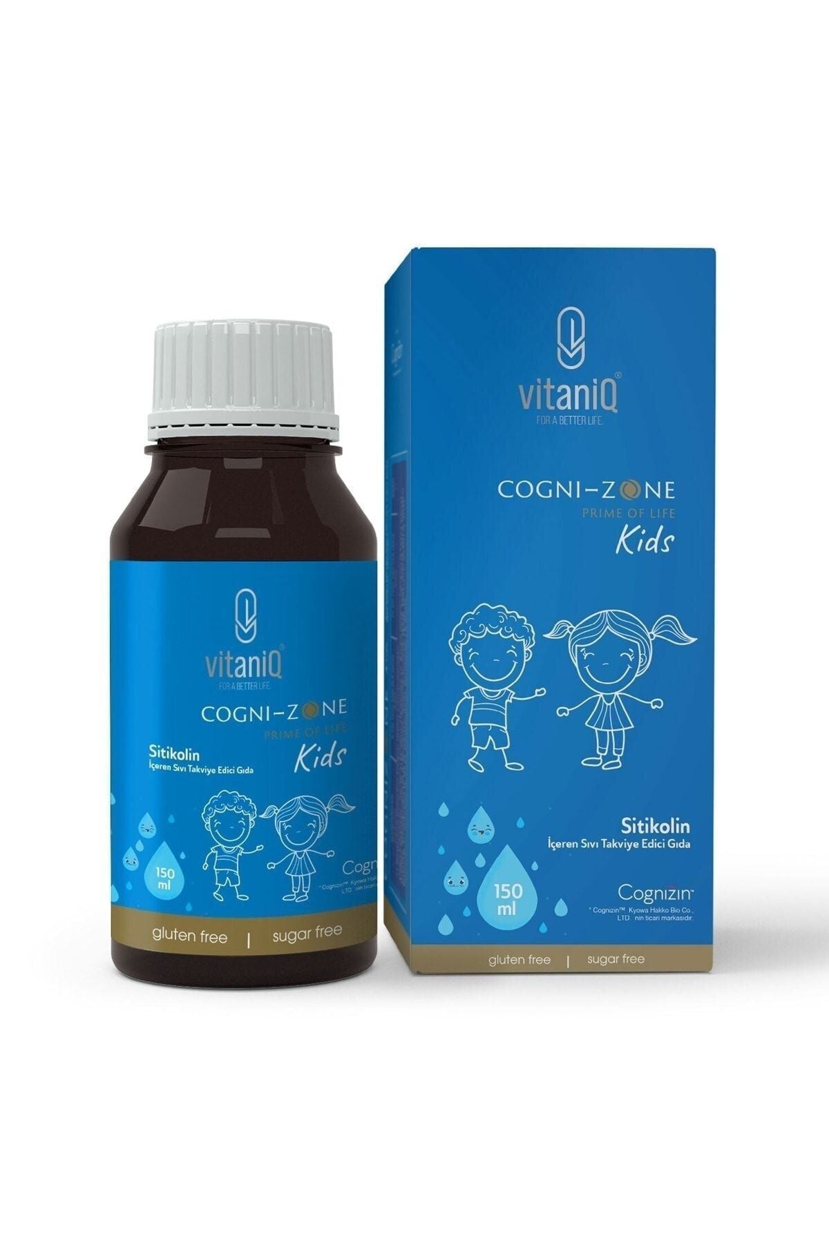 VitaniQ Cognizone Kids – 150 ml Sıvı Sitikolin Takviyesi Beyin ve Sinir Sistemi Desteği