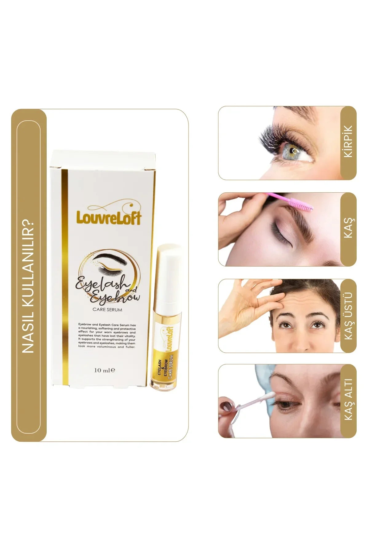 Jojoba Yağı Özlü Keratin Besleyici Kaş Ve Kirpik Serumu