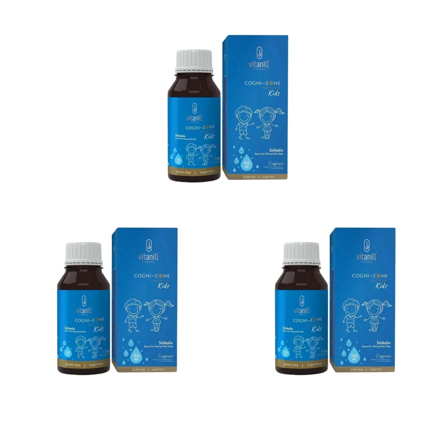 VitaniQ Cognizone Kids Sitikolin 150 ml – Çocuklar ve Yetişkinler İçin Dikkat Ve Odaklanma Takviyesi