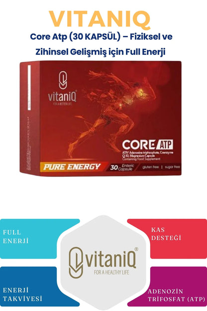 VitaniQ ATP, Koenzim Q10 ve Magnezyum Takviyesi – Enerji ve Sağlık Destekleyici Kapsül