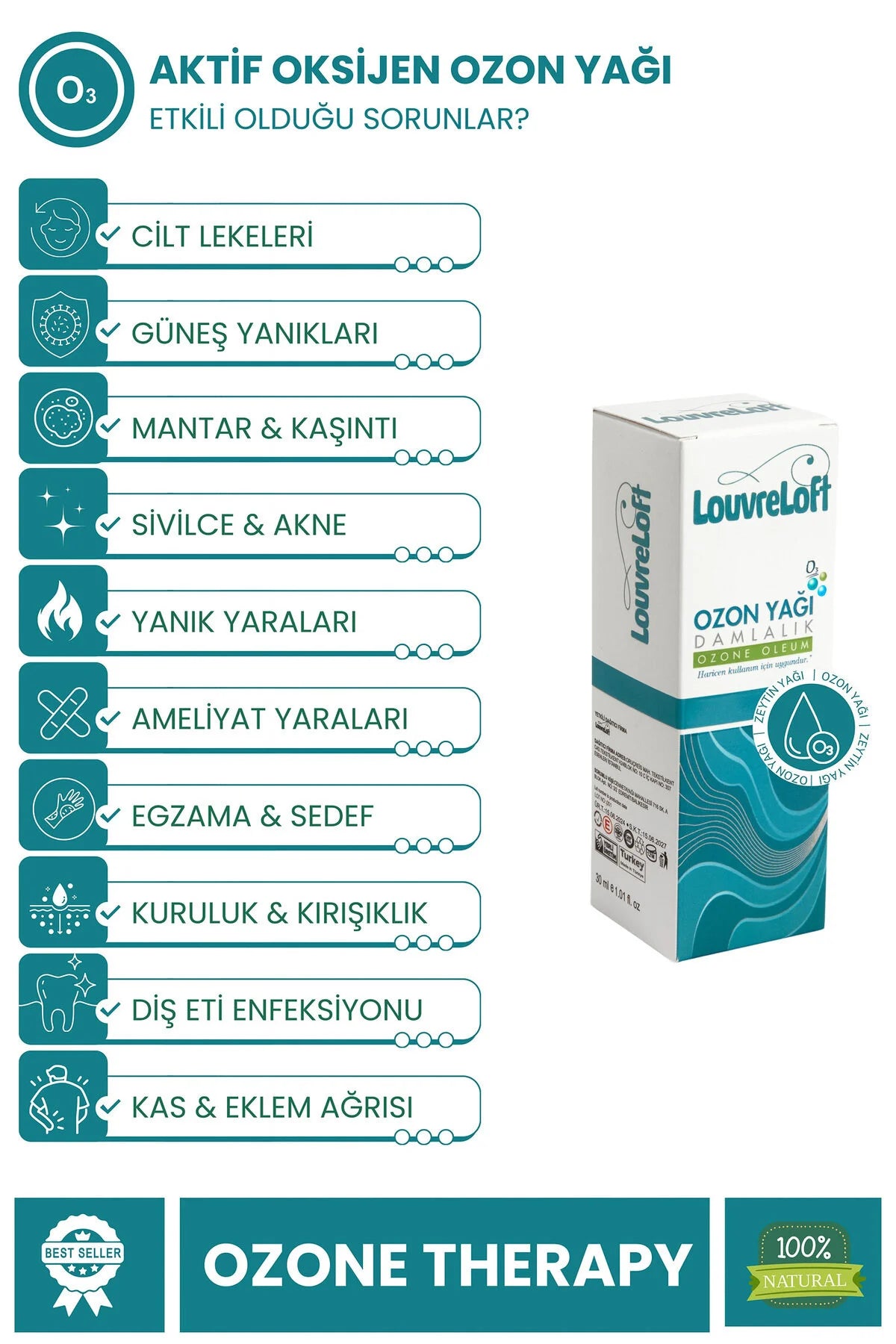 Ozonetherapy - Aktif Oksijen Ozon Yağı Cilt Bakım Serumu