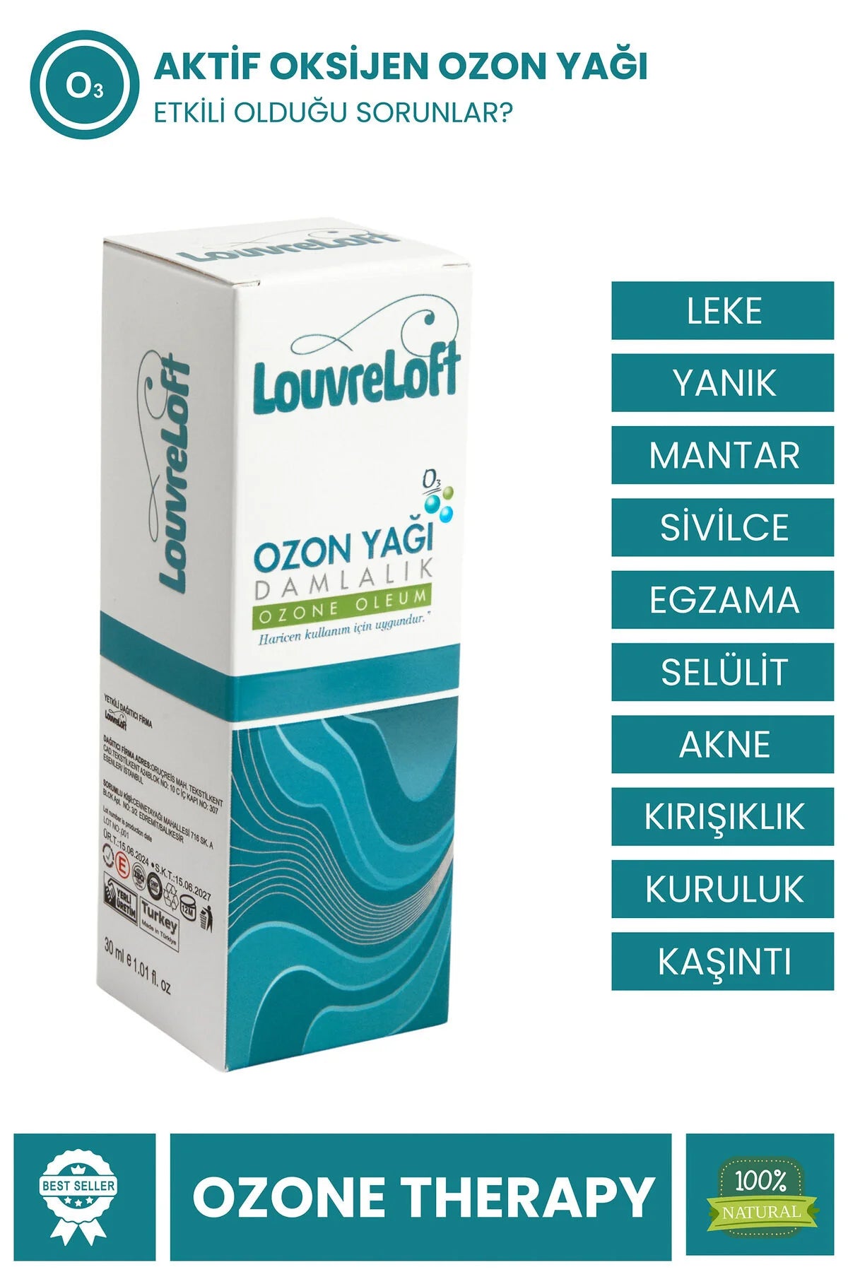 Ozonetherapy - Aktif Oksijen Ozon Yağı Cilt Bakım Serumu