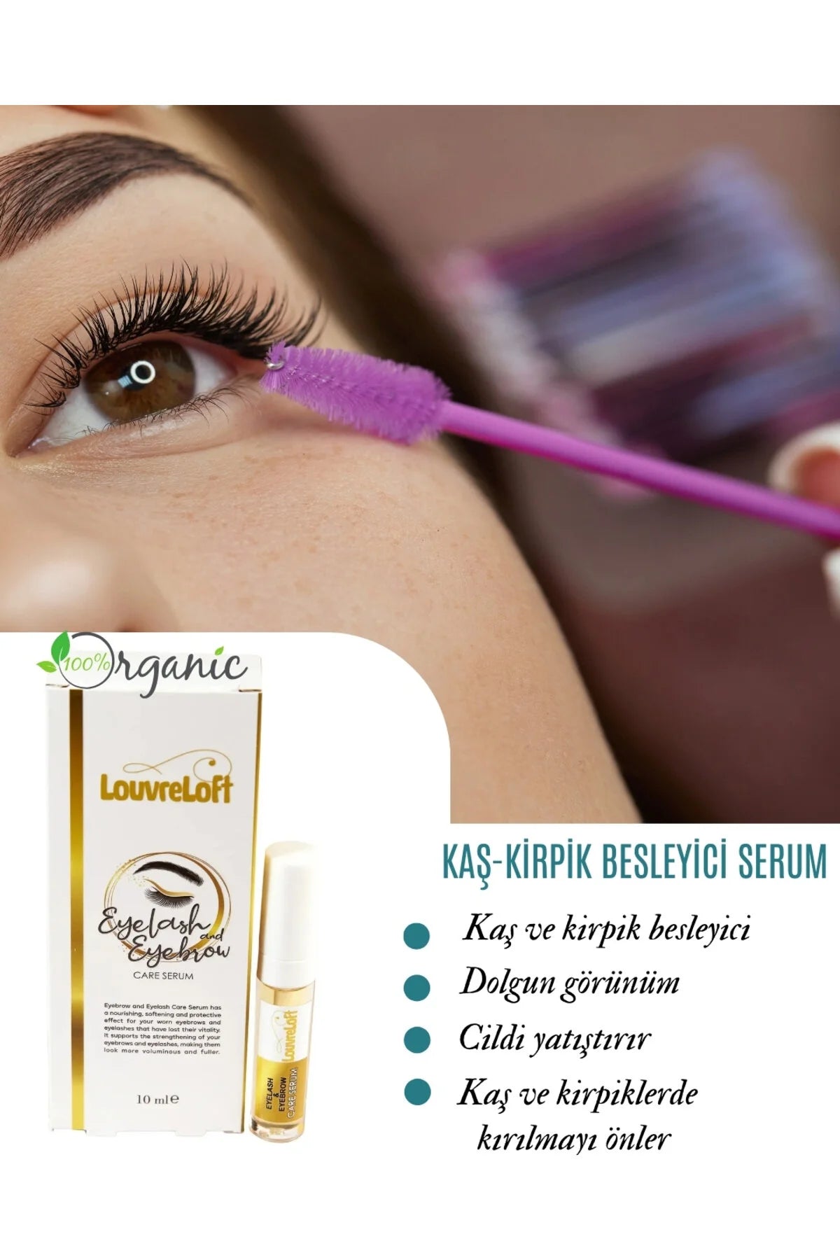 Jojoba Yağı Özlü Keratin Besleyici Kaş Ve Kirpik Serumu