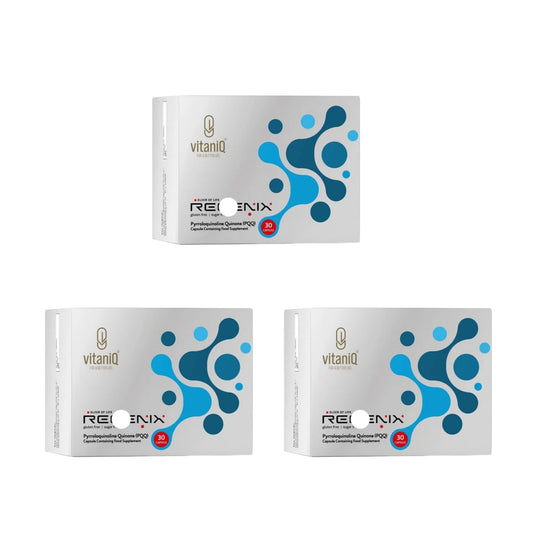 VitaniQ Regenix Kapsül- Pirolokinolin Kinon (PQQ) Destekli Takviye, Zihinsel Ve Hücresel Güç (3 X 30 KAPSÜL)
